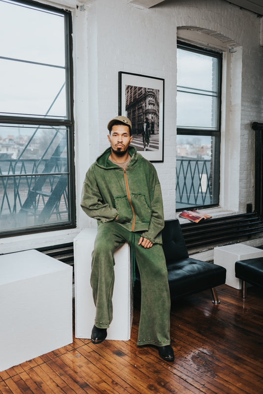 washed-green rivot sweatsuits